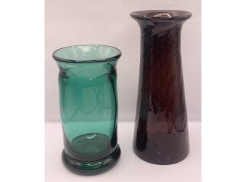2 Nicely Colored Vases