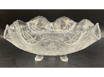 Gorgeous Fostoria Chintz Footed Glass Bowl