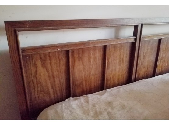 Mid-Century Drexel Queen Size Headboard And Frame.