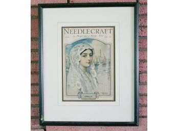 'Miss Italy 1931' Wooden Frame, Double Matted Under Glass.  Publication