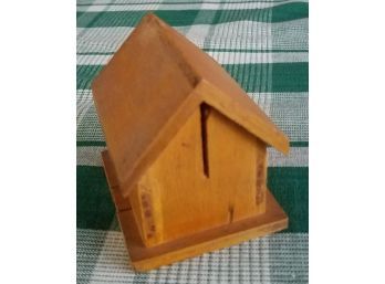 Handcrafted Wooden House Bank