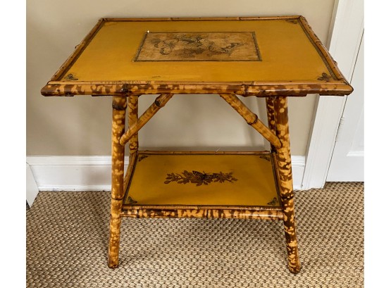 Vintage Bamboo Accent Table