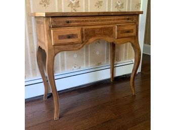 Mixed Hardwood Console With Inlay