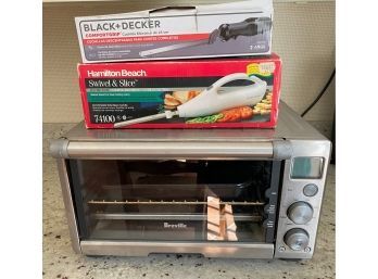 Breville Toaster Oven & Pair Of Electric Knives