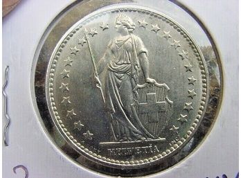 1968 B  Switzerland   2  Francs  UNC
