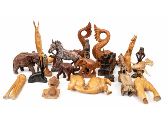 A Wonderful Collection Of Asian & Tribal Hand Carved Figures