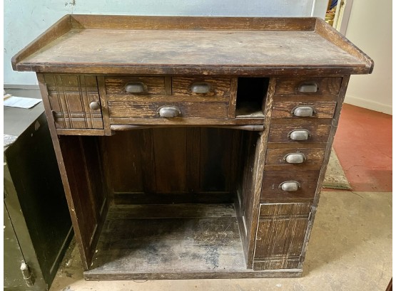 .A Victorian Oak Watchmaker's Desk
