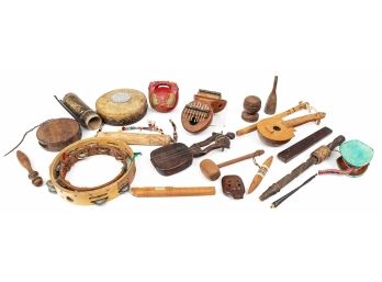 An Interesting Group Of Tribal Instruments And Accessories From World Travels