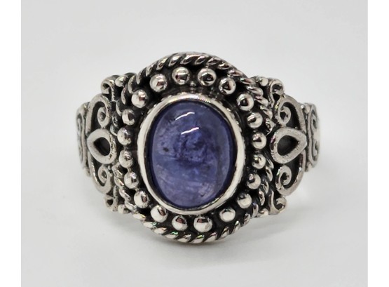 Bali, Tanzanite Ring In Sterling Silver