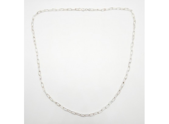 Italian Sterling Silver Paper Clip Necklace