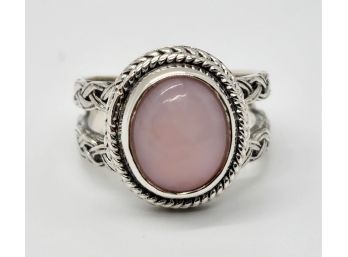Bali, Peruvian Pink Opal Ring In Sterling
