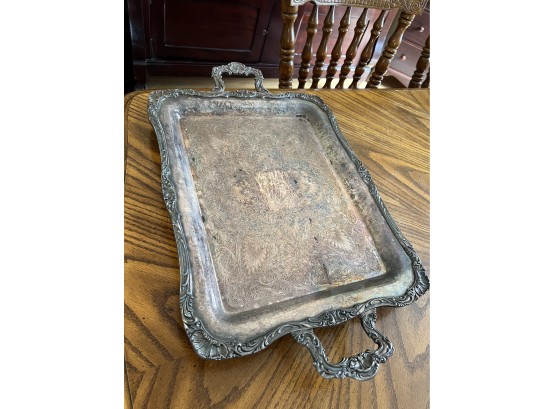 Large (heavy) Ornate Silver Plated Butlers Tray