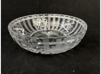 Star And Striped Etched Glass Dish