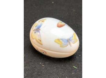 Limoges Butterfly Egg Trinket Box