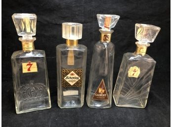 Whiskey Decanter Lot Of 4