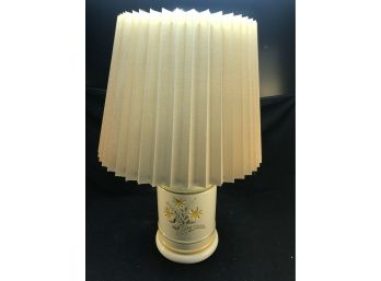 Vintage Yellow Floral Table Lamp #2