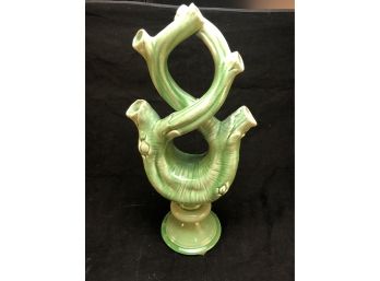 Green Pottery Bud Vase