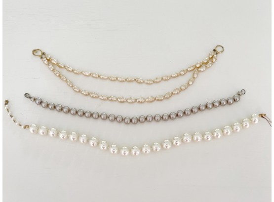 Set Of 3 Pearl Necklaces