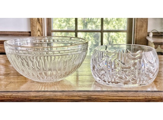 Pair Of Stunning Waterford Brilliant Cut Crystal Bowls