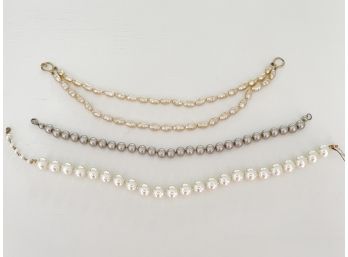 Set Of 3 Pearl Necklaces