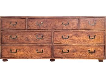 Artefacts By Henredon Campaign Style Dresser With Recessed Drawer Pulls