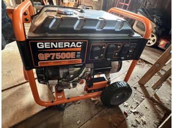 Generac GP7500E Portable Generator With Battery Charger And Manual