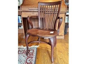 Antique Windsor Style Desk Chair With Cabriole Legs