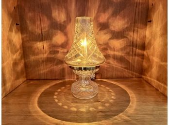 Brilliant Cut Waterford Crystal Electric Hurricane Lantern Lamp