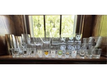 Huge Collection Of Decorative Glass Barware