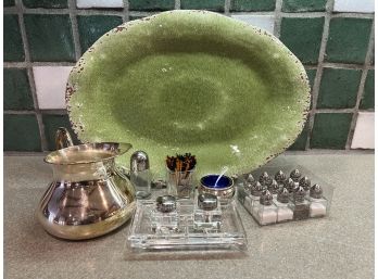 Vintage Inspired Silverplate, Ceramics And Assorted Glass Tableware