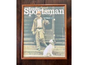 Framed Vintage Esquire Sportsman Magazine Cover