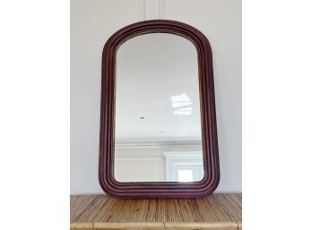 An Antique Arched Frame Mirror Wood Mirror