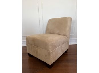 A Suede Potterybarn Slipper Chair - Excellent Condition