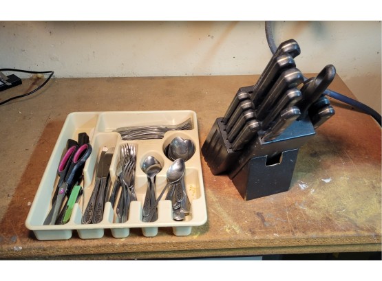 Cutlery Grouping.  Everything You See.          .             .         (Loc: Garage Back Wall)