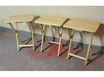 Solid Wood End Table And Rack.             .            .           .         (Loc: Basement)