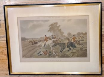 Antique Print Of Herring's Fox Hunt 'Full Cry'