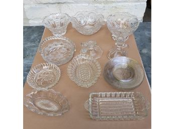 Huge Lot Of  Antique / Vintage/ Crystal And Depression Glass Some Imperfections, Tiny Cracks Knicks