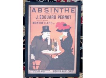 Framed Advertising Print Of J. Edouard Pernod Absinthe By  Leonardo Cappiello