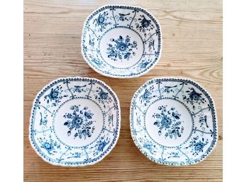 Three Bowls Of 'Indies' Pattern By Johnson Brothers Of England