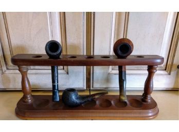 Vintage Pipes And Pipe Holder - Great Collector Items!