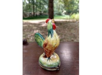 Handpainted Limited Edition Trinket Box (92/500) Limoges Rooster By