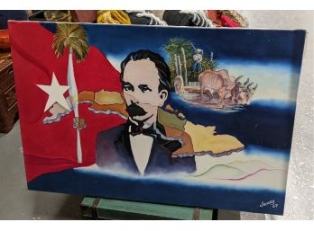 Historically Significant Oil Painting Of Cuban Nationalist Jose Marti Signed Jemay 07