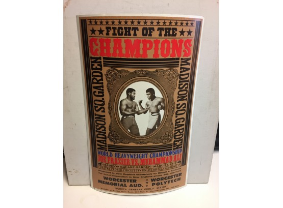 Ali - Frazier Fight Of The Champions Poster ( Not A Repro)Original Poster .