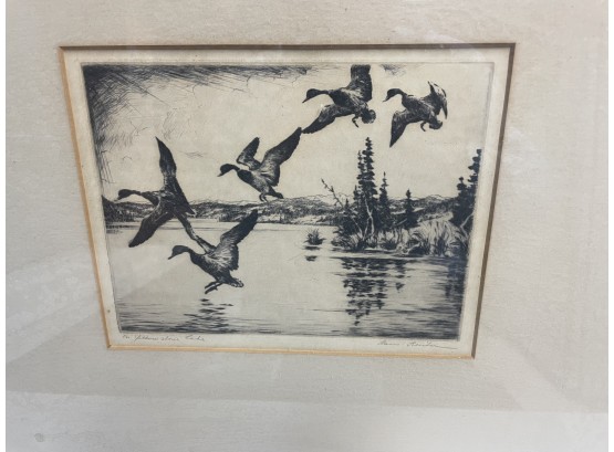 Original Etching By Listed Artist Hans Kleiber 1887-1967 Pencil Signed By The Artist .