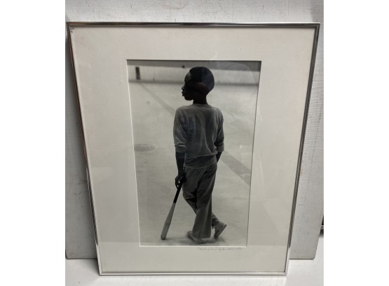 20 Th Century Original Photograph 1977 Afro American Boy  By Stephanie FitzGerald .