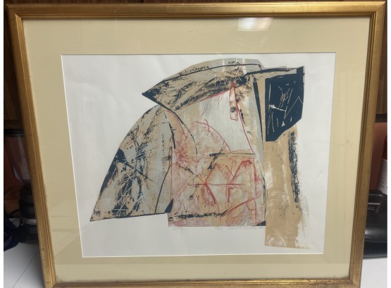 Afro American Artist Deborah Darcy Muirhead. Abstract Lithograph . Pencil Signed