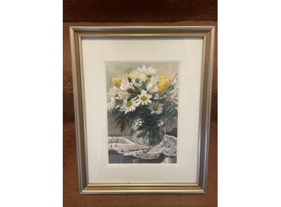 Gorgeous Still Life Watercolor By  Jean Mc Quillan Listed Ct And Vt Artist