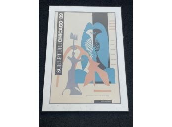 Chicago Sculpture Poster Circa 1989 With Featured Artists