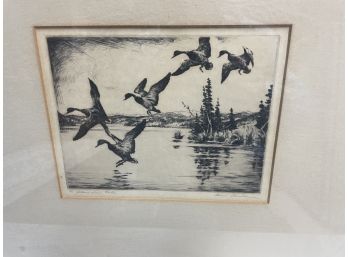 Original Etching By Listed Artist Hans Kleiber 1887-1967 Pencil Signed By The Artist .