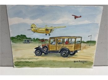 Mid Century Watercolor By Bill Paxton1930-2009 Listed Artist Ask Art Auction Records  Maine Artist